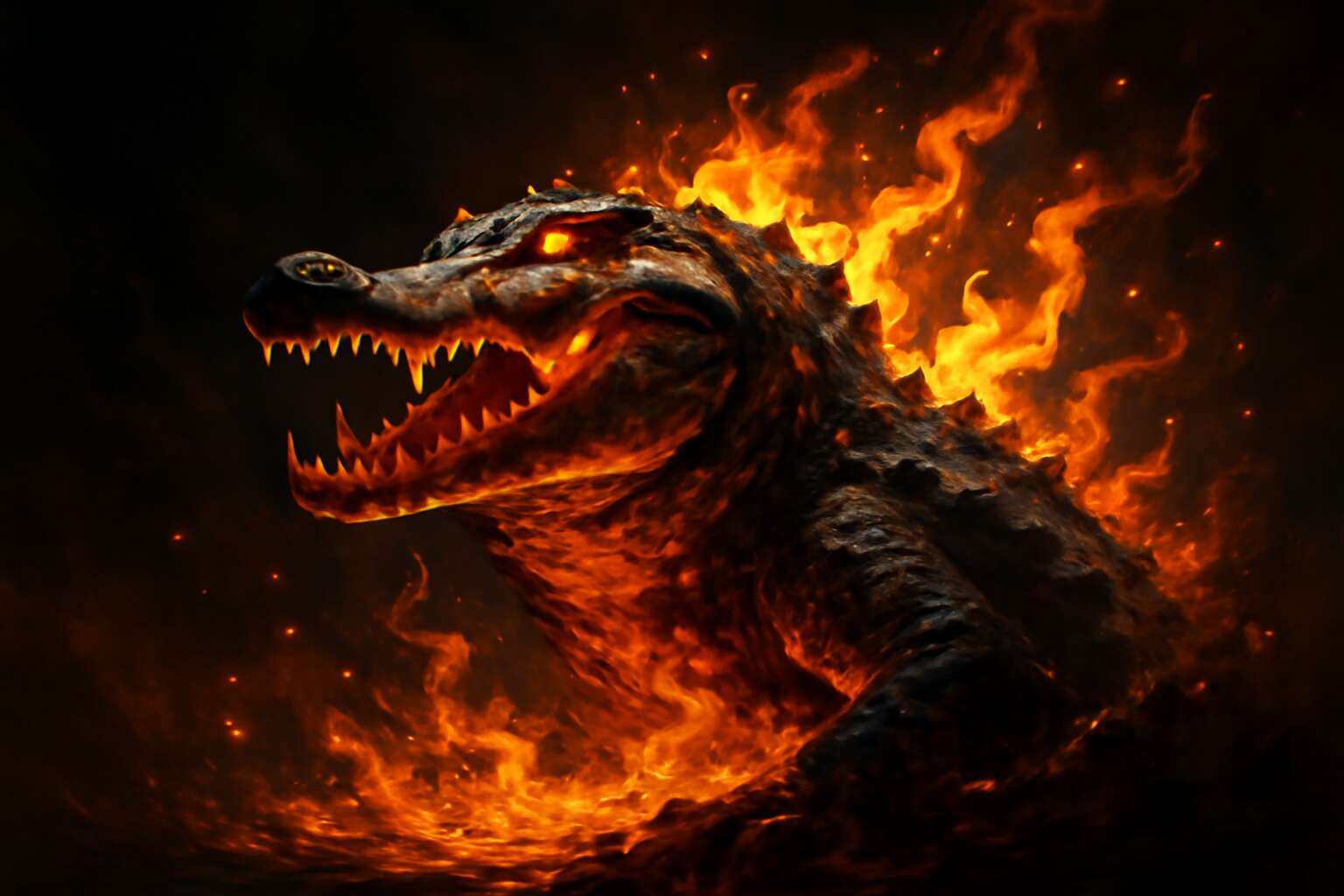 crocodile burning characters