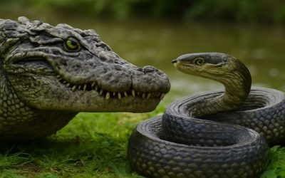 Crocodile versus snake: the ultimate showdown between two ancient predators