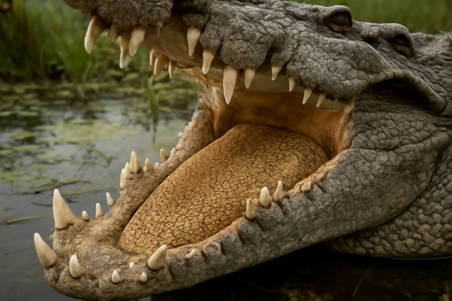 do crocodile have tongue