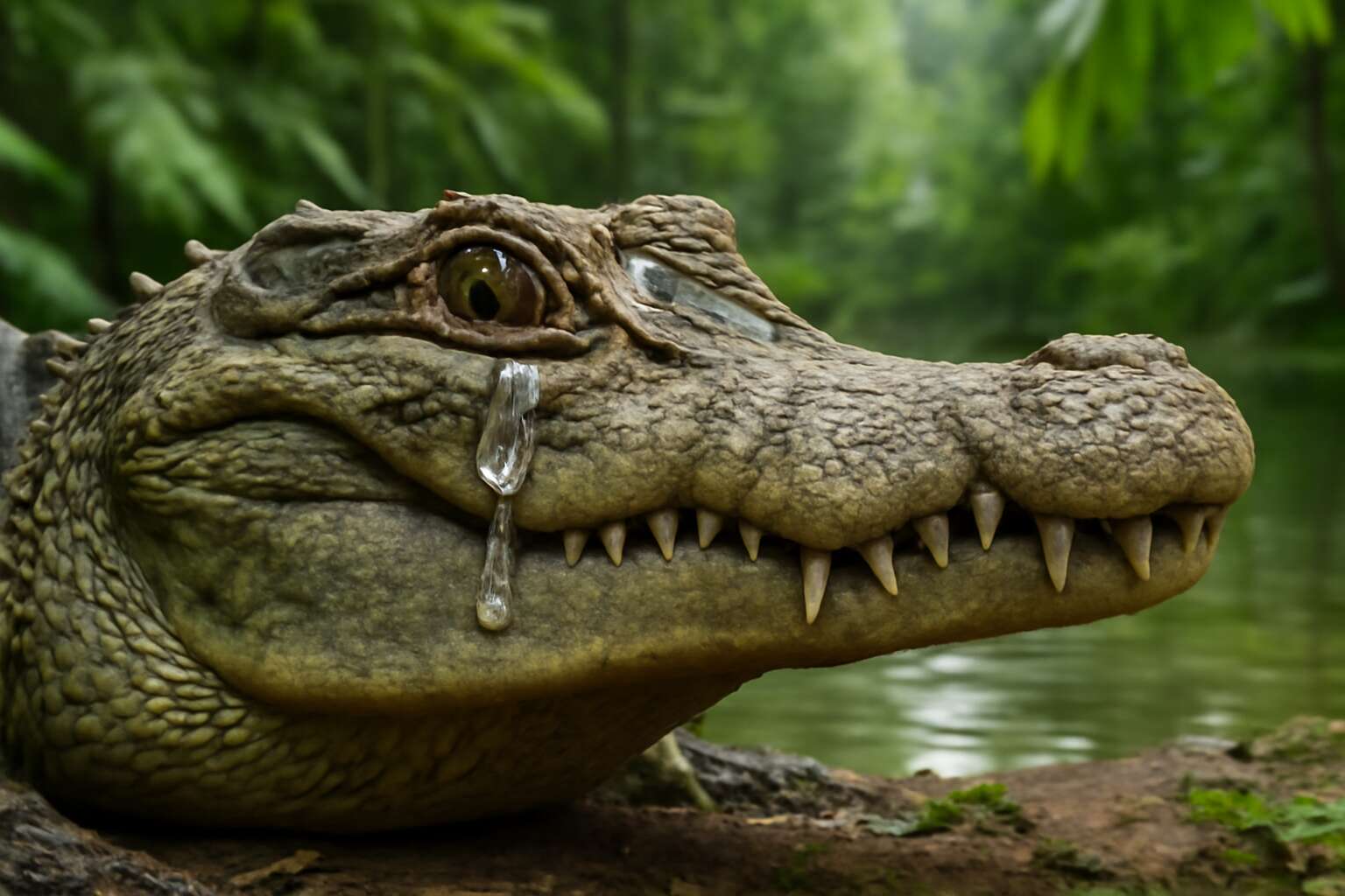 why crocodile shed tears