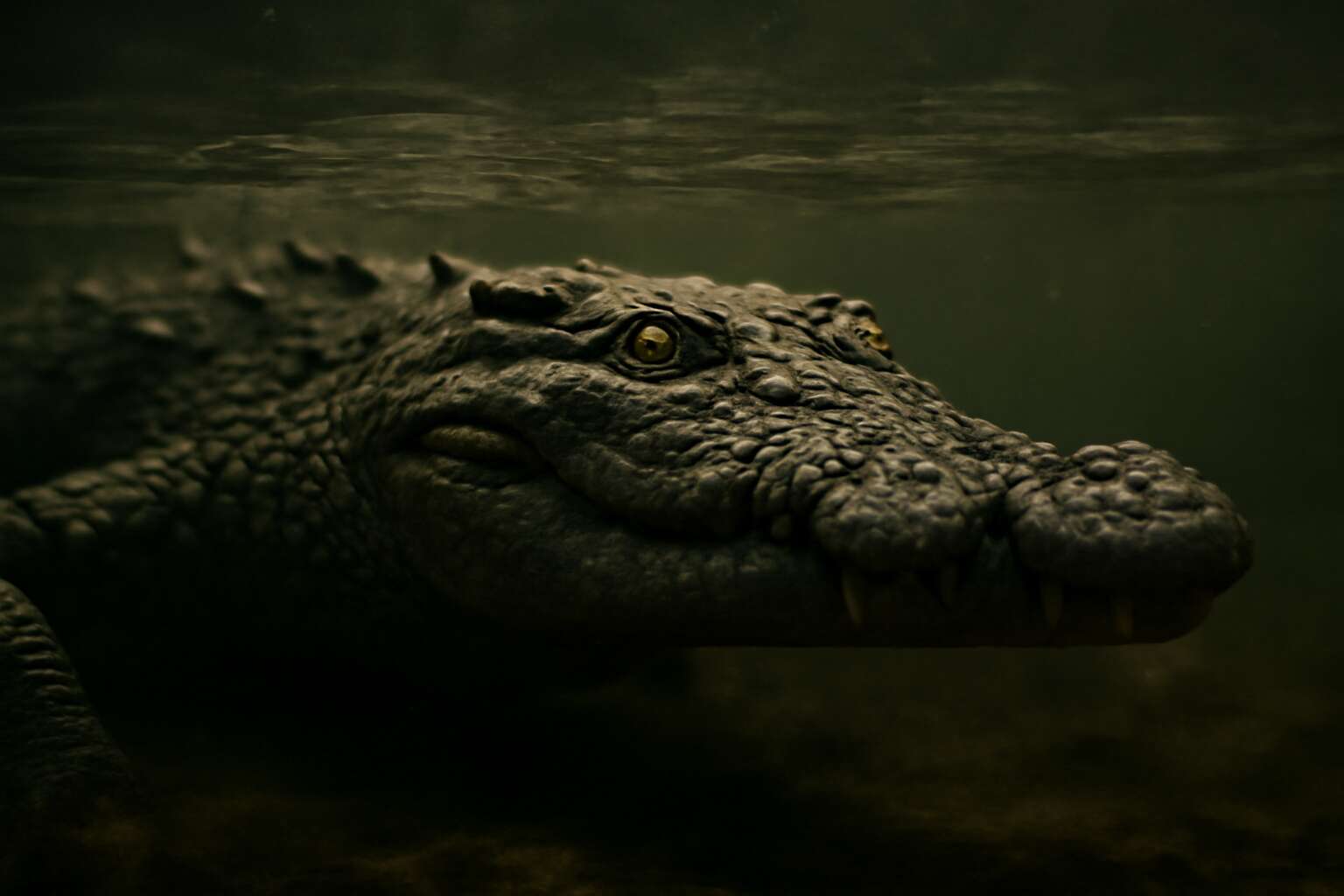 crocodile underwater