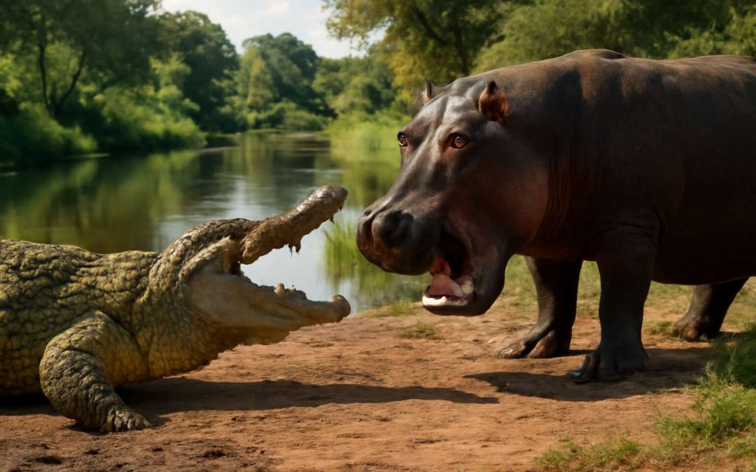 Crocodile versus Hippo: The Ultimate Showdown Between Africa’s Most Ferocious Giants
