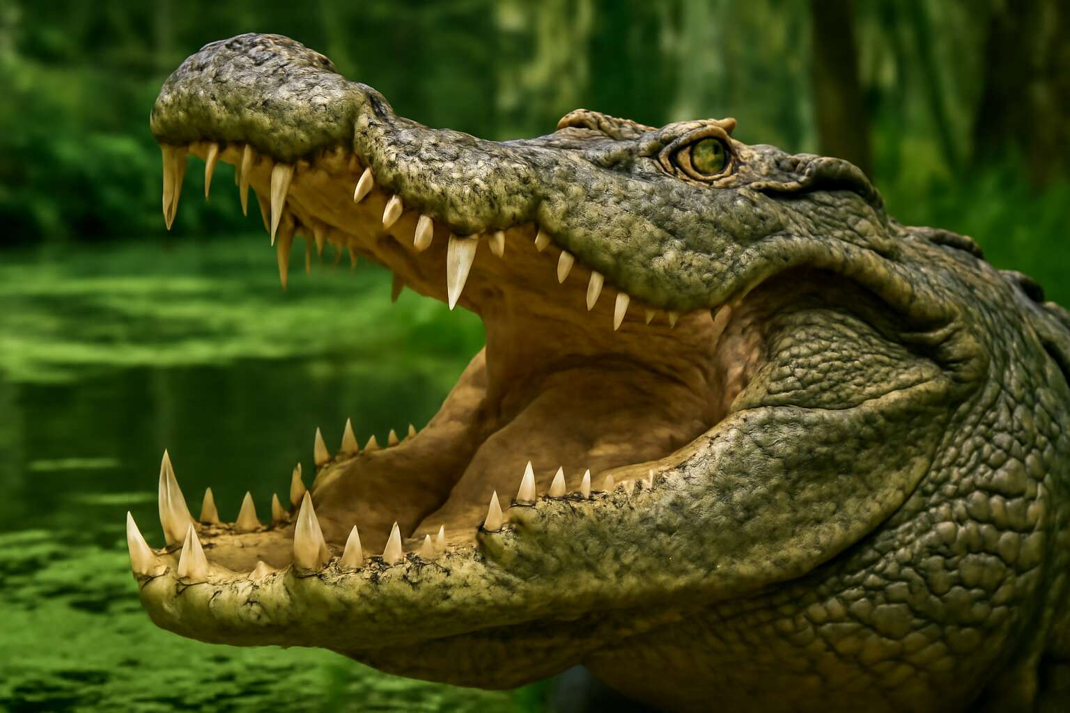 crocodile with teeth