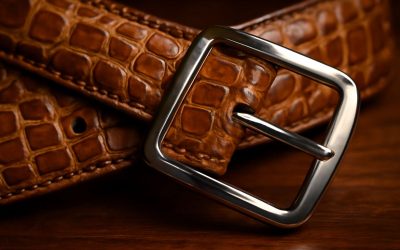 Elevate Your Style with the Timeless Elegance of a Premium Crocodile Leather Belt