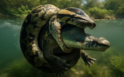 Unbelievable Encounter: Watch a Python Eating Crocodile in Nature’s Jaw-Dropping Matchup