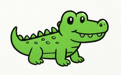 crocodile easy drawing: Quick 5-step guide for a cute, beginner-friendly sketch