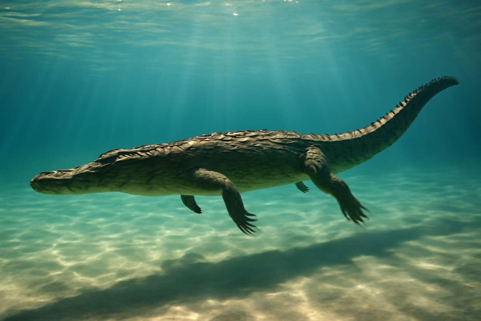 how crocodile swim