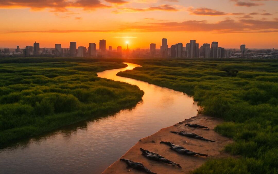 Discover crocodile city: a thrilling riverfront wonderland of danger and delight