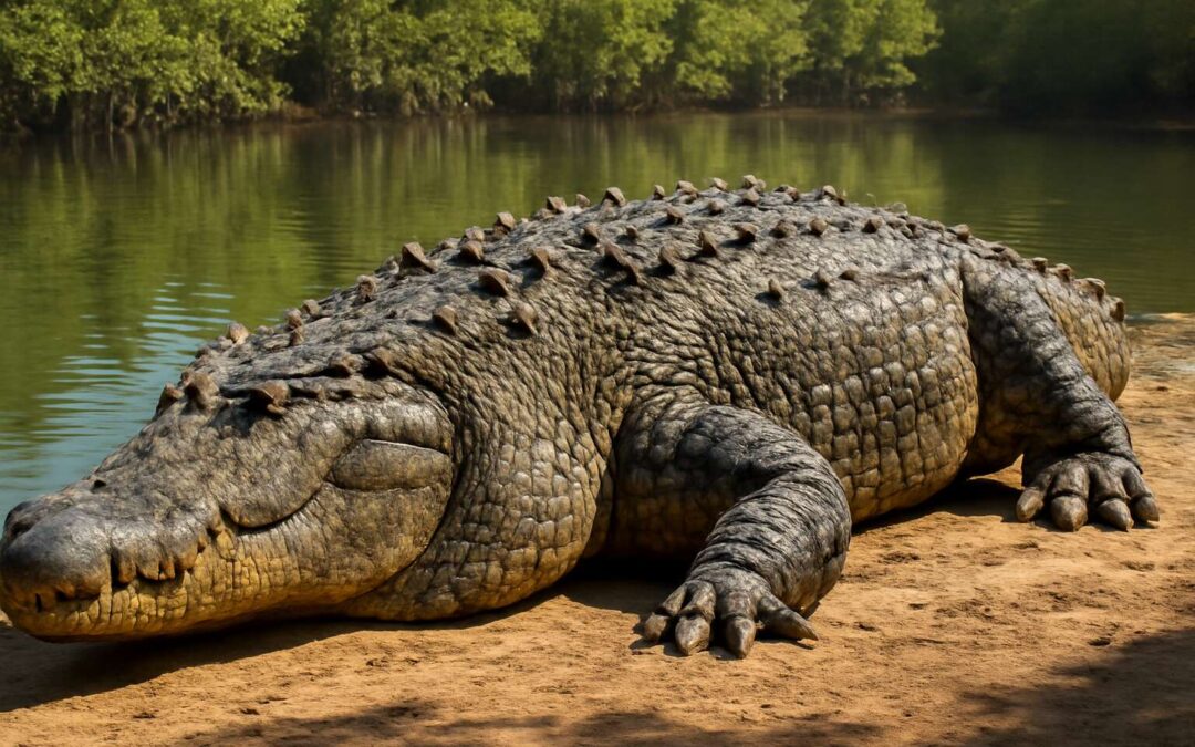 Unbelievable Sighting: largest saltwater crocodile rules the river