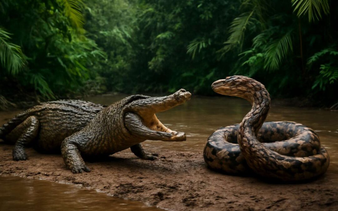 Epic showdown: crocodile vs python – who dominates the wild?