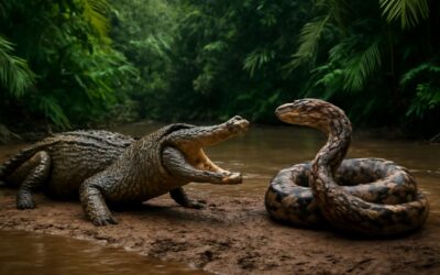 Epic showdown: crocodile vs python – who dominates the wild?
