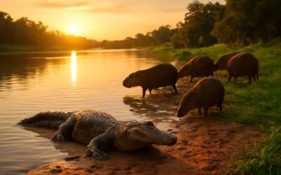 The Secret of why crocodile not eat capybara: Surprising predator tricks.