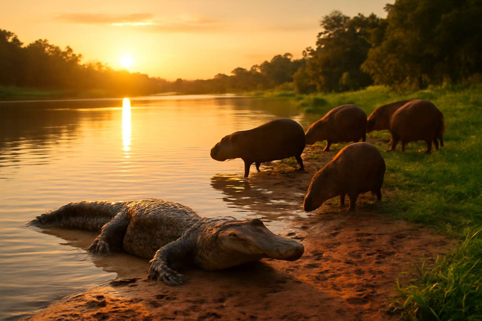 why crocodile not eat capybara
